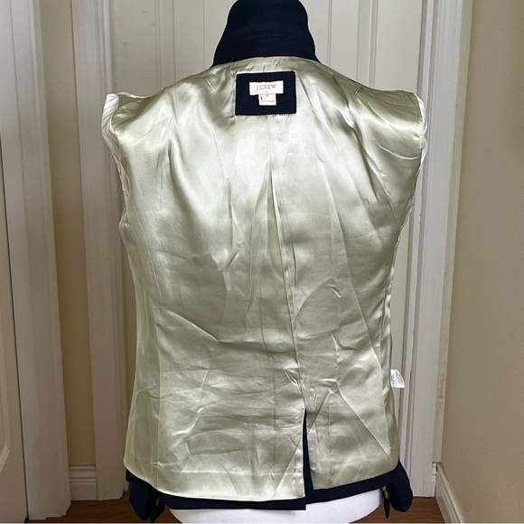 J. CREW Women’s Wool Blend Blazer Size 0 Blue Preppy Academia Officecore - Picture 6 of 9